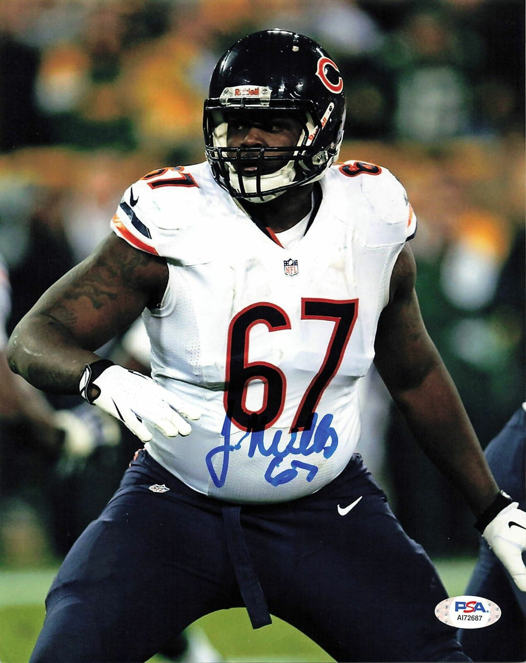 JORDAN MILLS Signed 8x10 photo PSA/DNA Chicago Bears Autographed Image 1