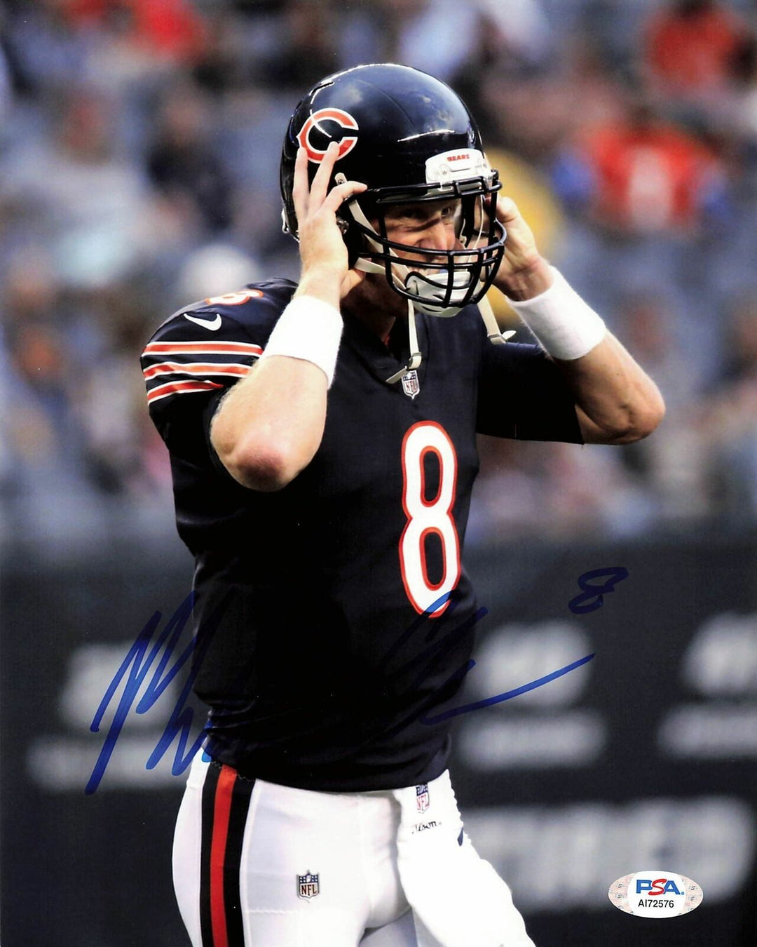 MIKE GLENNON Signed 8x10 photo PSA/DNA Chicago Bears Autographed Image 1