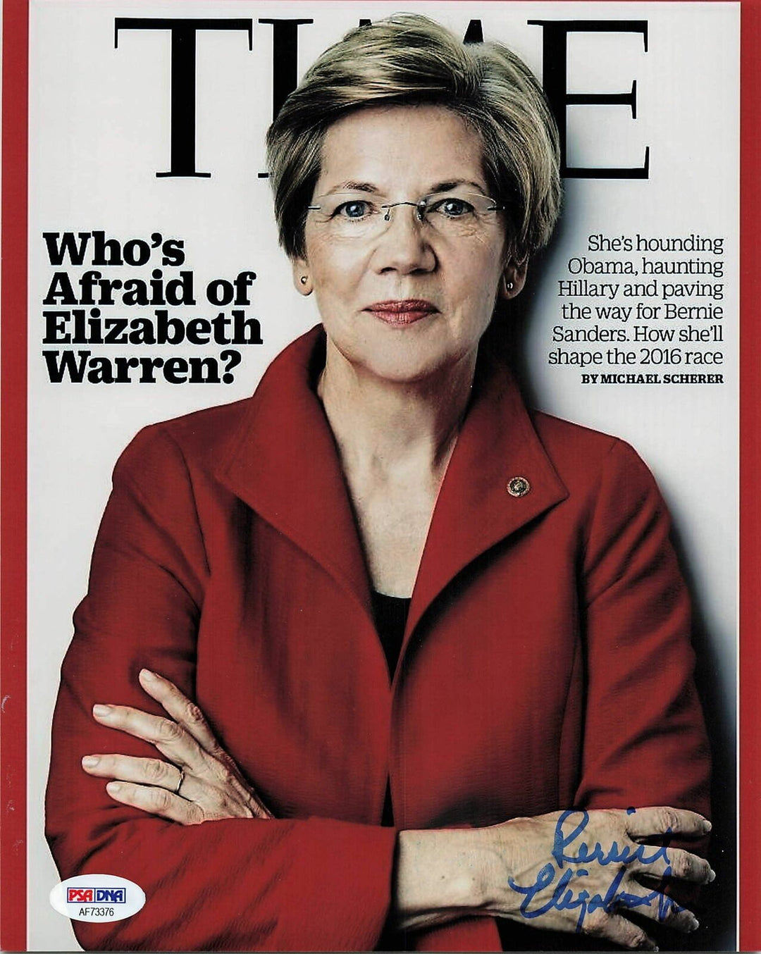 Elizabeth Warren signed 8x10 Photo PSA/DNA Politician autographed Image 2