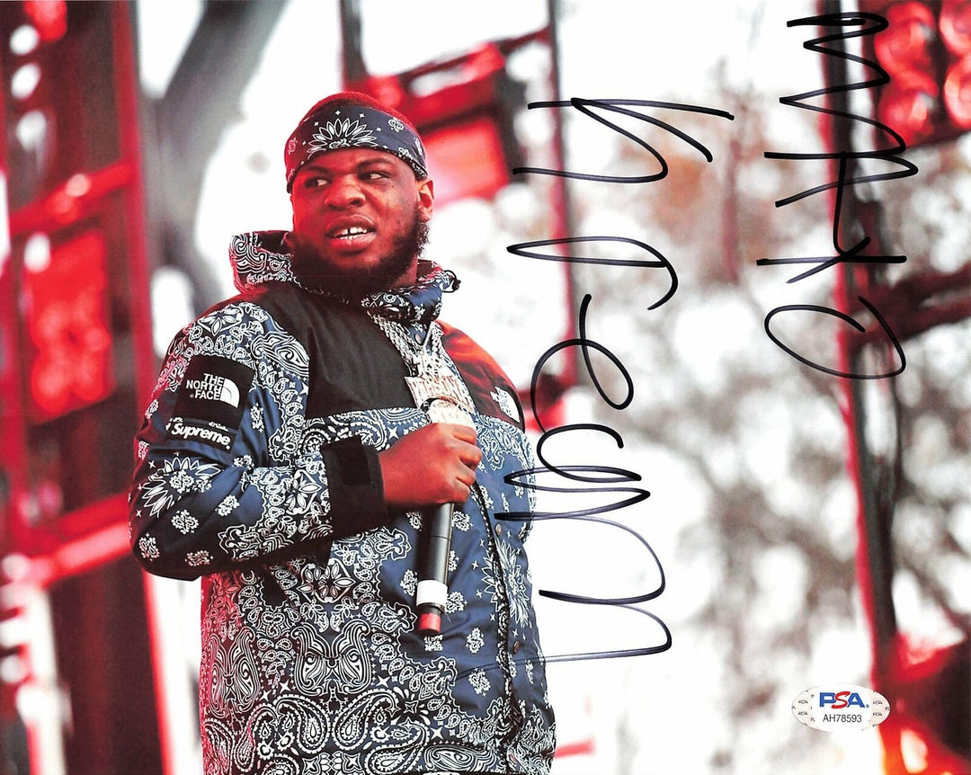 Maxo Kream signed 8x10 photo PSA/DNA Autographed Rapper Punken Image 1