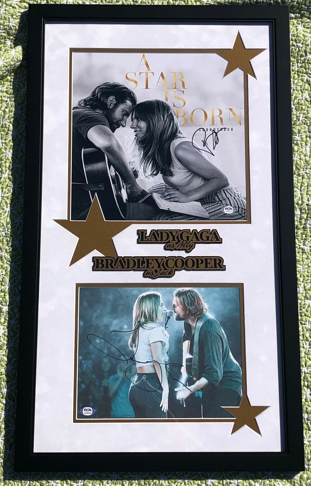 Lady Gaga Bradley Cooper Signed A Star Is Born Framed Photo PSA Autographed Image 1