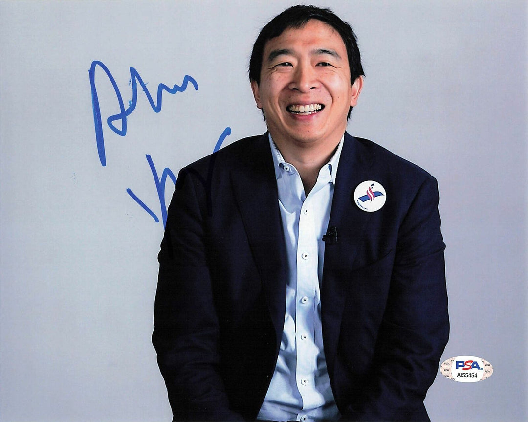 ANDREW YANG signed 8x10 photo PSA/DNA Autographed Image 1