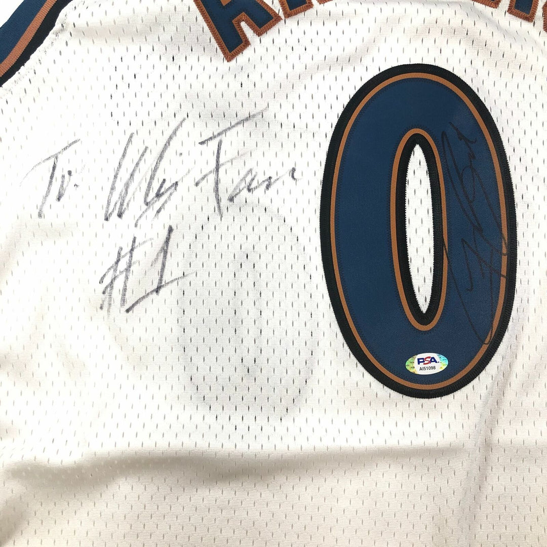 Gilbert Arenas Signed Jersey PSA/DNA Washington Wizards Autographed Image 2