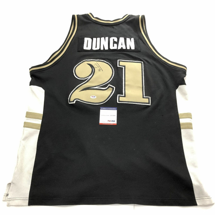 Tim Duncan signed jersey PSA/DNA Wake Forest Autographed Spurs Image 1