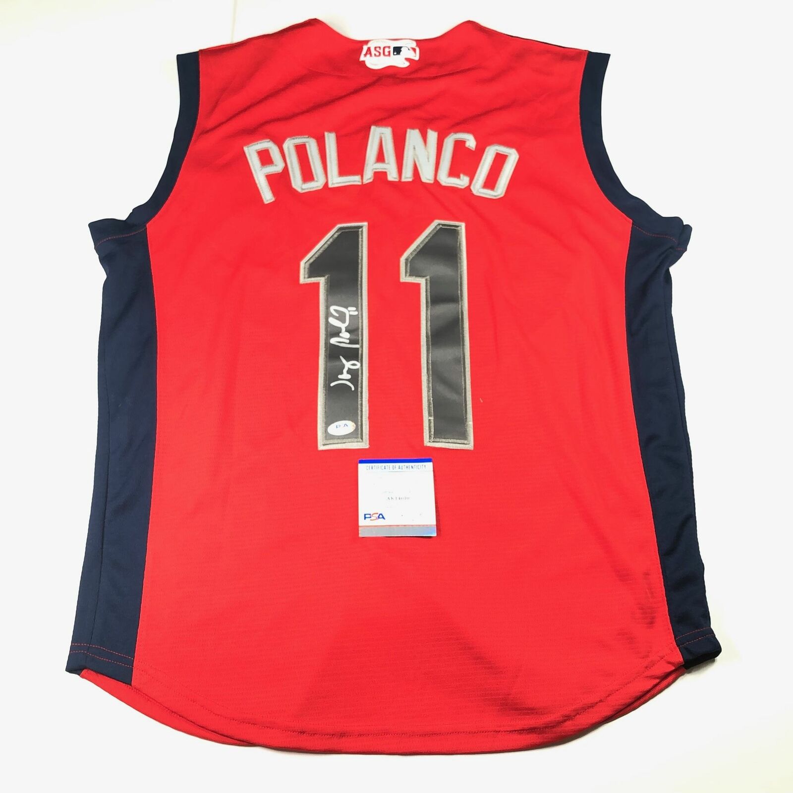 JORGE POLANCO signed jersey PSA/DNA Minnesota Twins Autographed Allstar  Game