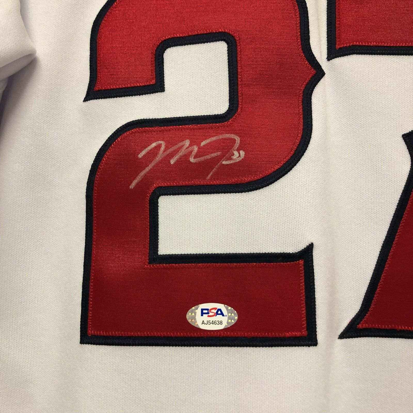 Sold at Auction: Mike Trout signed and framed jersey PSA