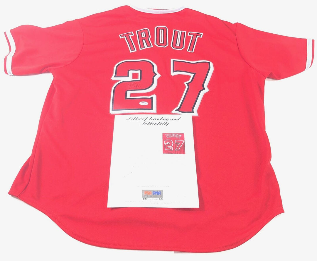 Mike Trout signed jersey PSA/DNA Auto 10 Los Angeles Angels LOA Image 1