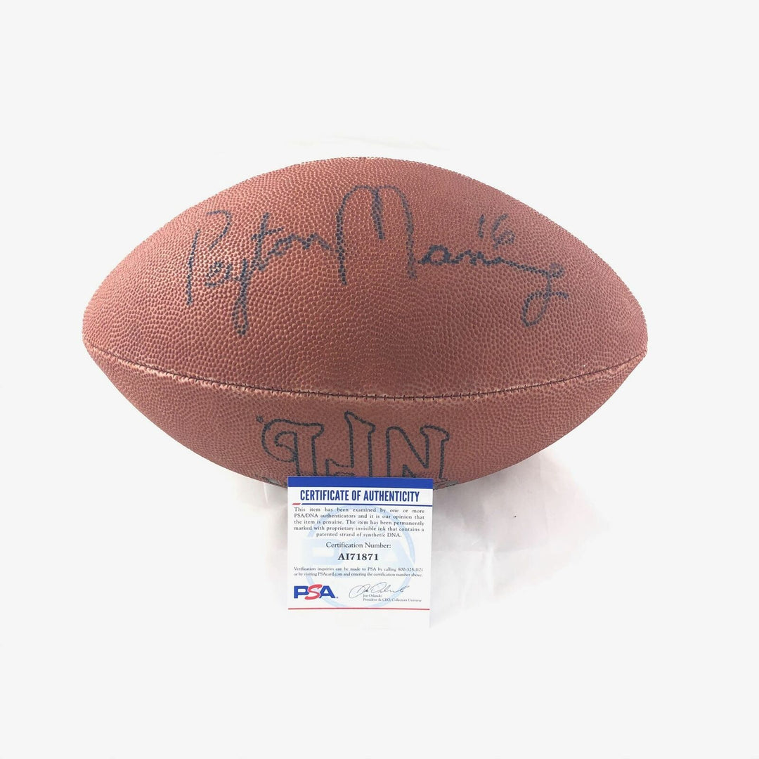 Peyton Manning Signed Football PSA/DNA Denver Broncos Autographed Colts Image 1