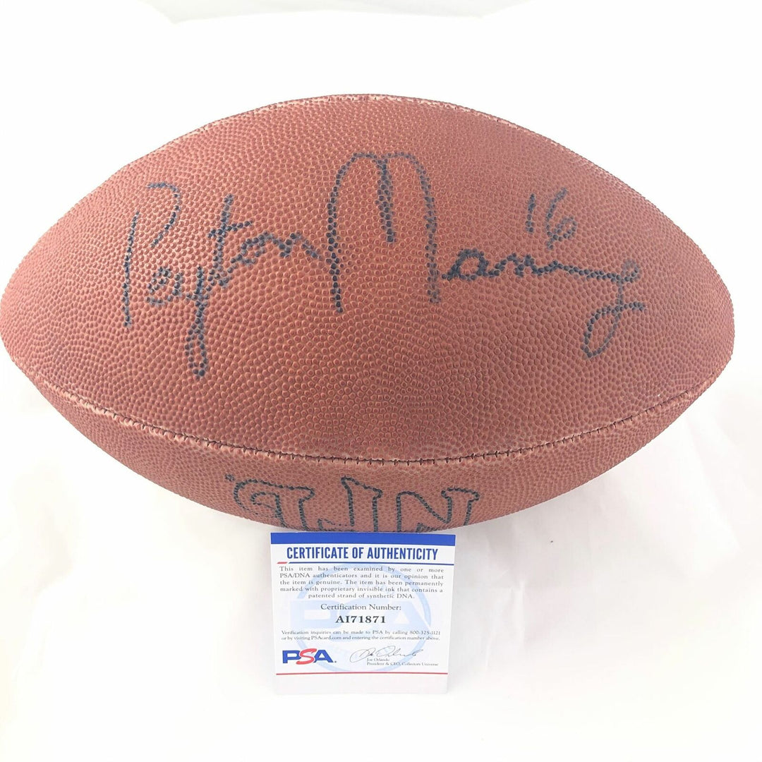 Peyton Manning Signed Football PSA/DNA Denver Broncos Autographed Colts Image 2