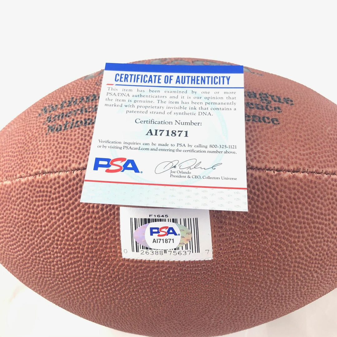Peyton Manning Signed Football PSA/DNA Denver Broncos Autographed Colts Image 3