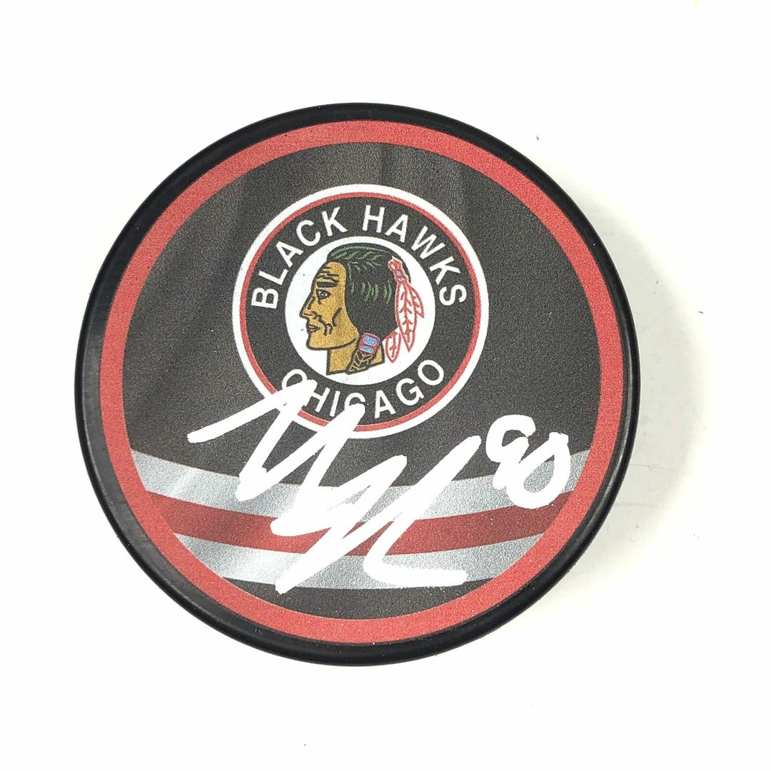 TYLER JOHNSON signed Hockey Puck PSA/DNA Chicago Blackhawks Autographed Image 1
