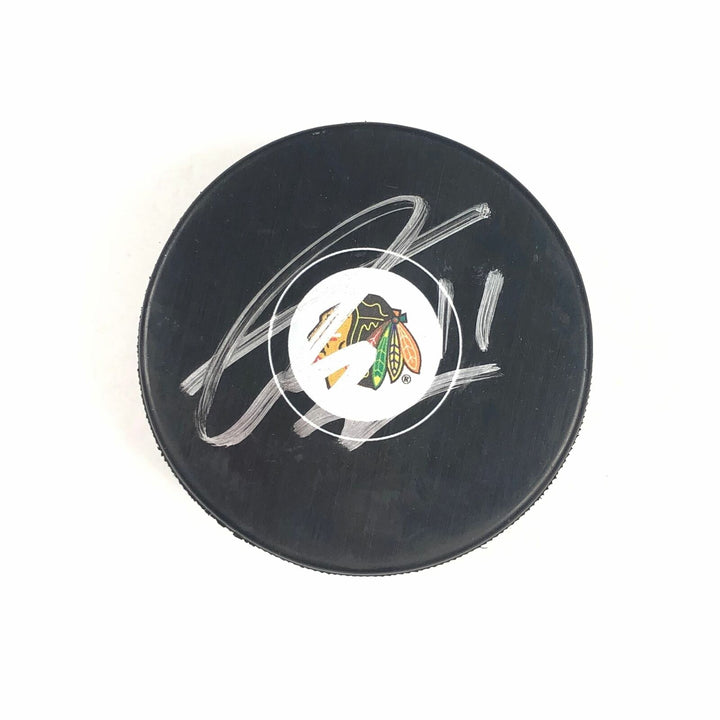 TAYLOR RADDYSH signed Hockey Puck PSA/DNA Chicago Blackhawks Autographed Image 1