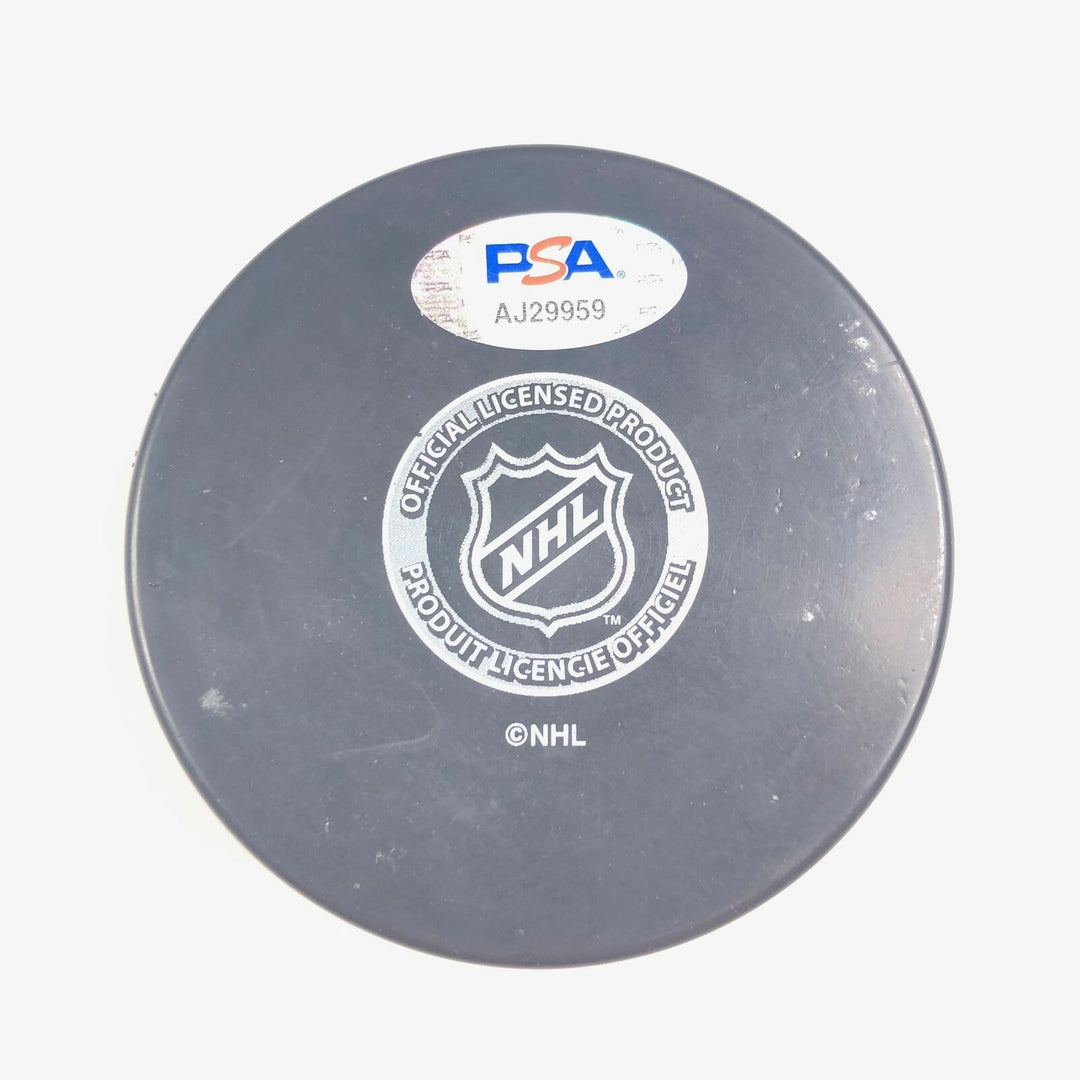 Ed Belfour signed Hockey Puck PSA/DNA Chicago Blackhawks Autographed Image 2