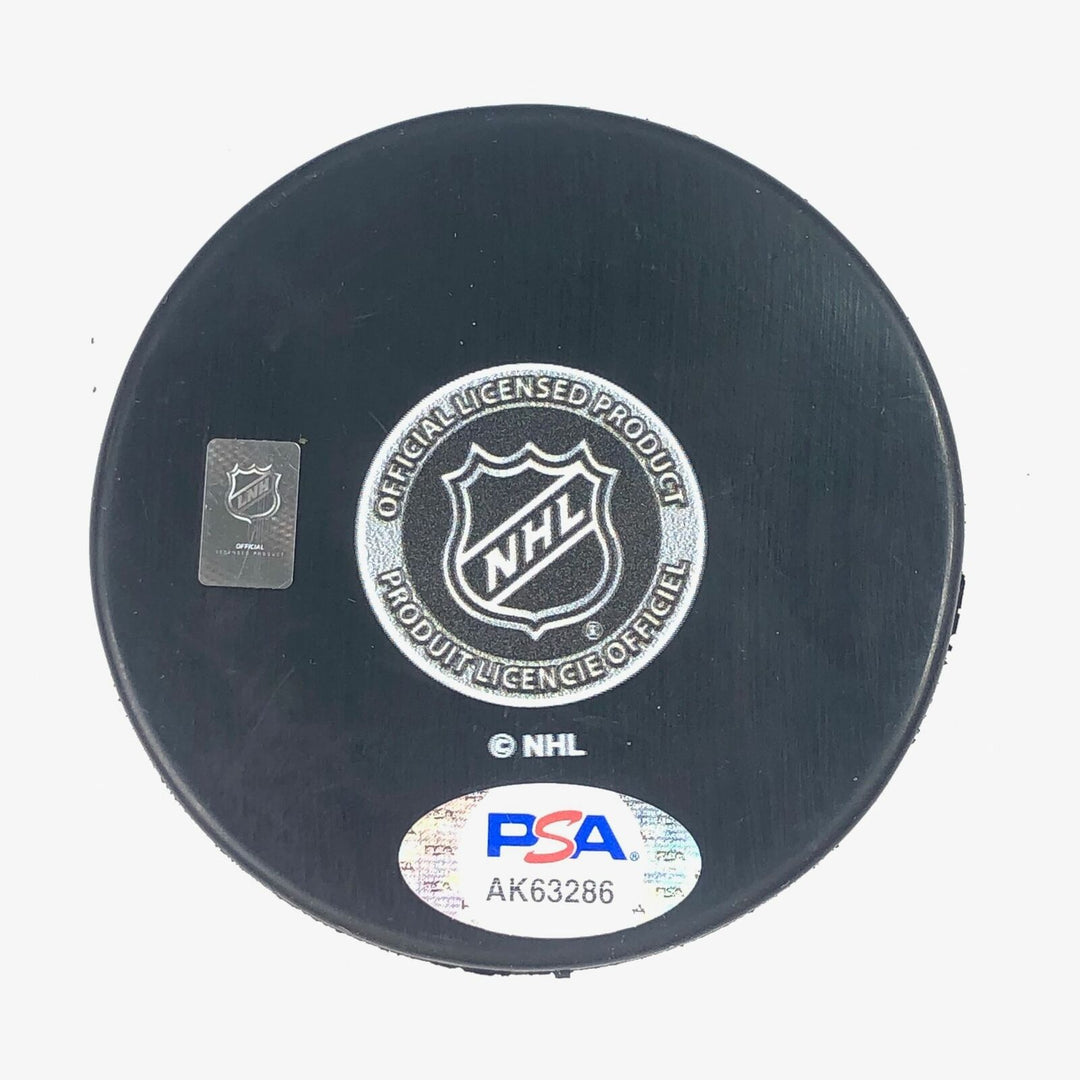 TYLER JOHNSON signed Hockey Puck PSA/DNA Chicago Blackhawks Autographed Image 4