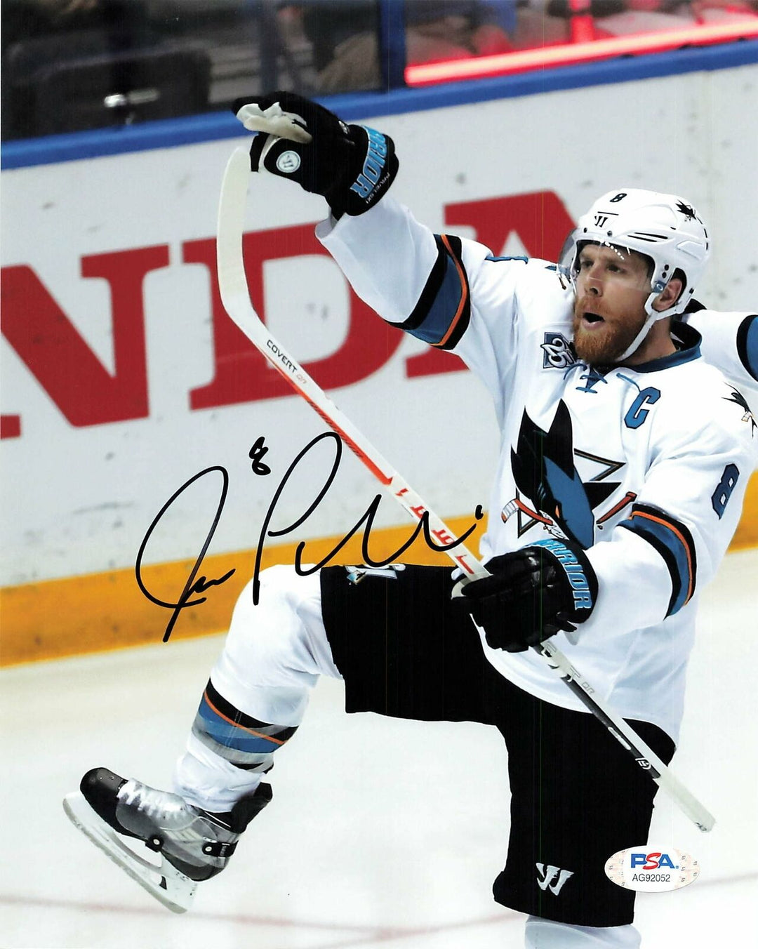 Joe Pavelski signed 8x10 photo PSA/DNA San Jose Sharks Autographed Image 1