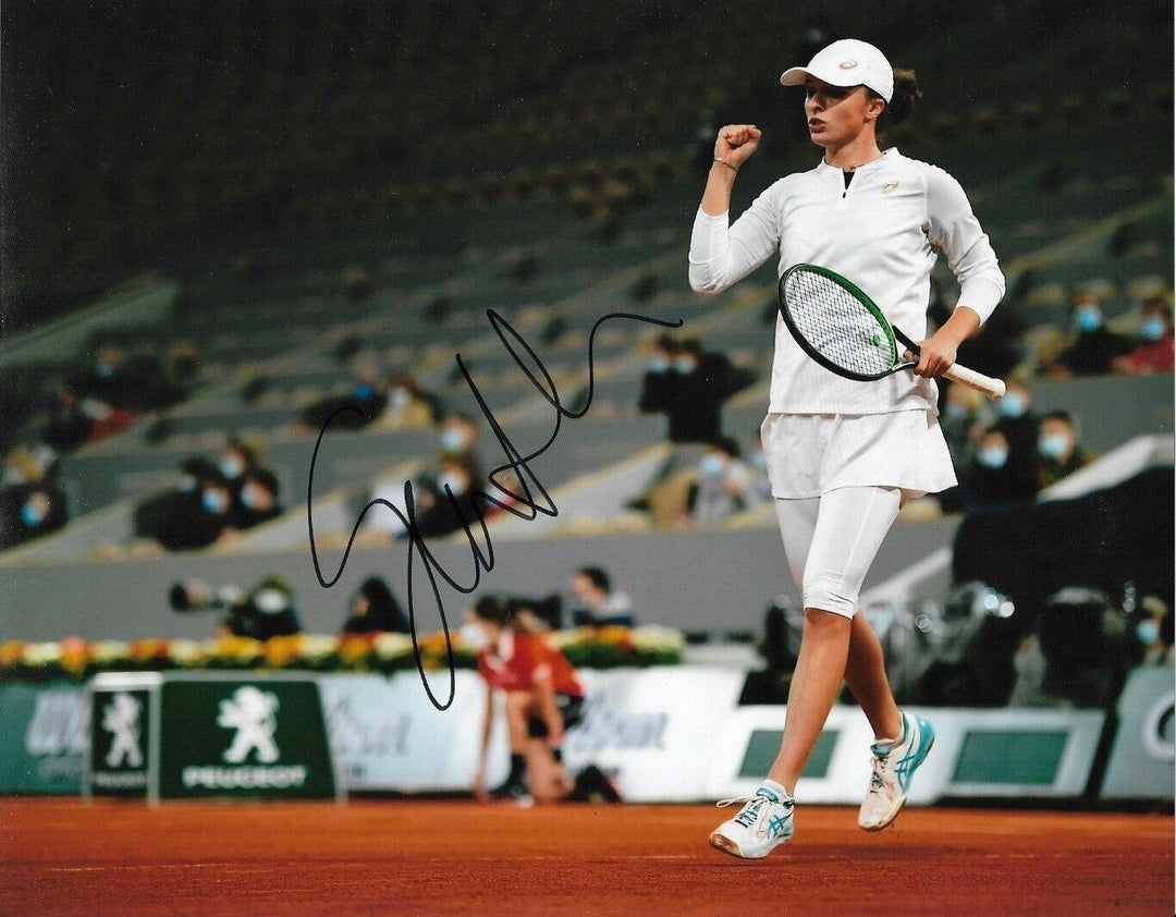 IGA SWIATEK SIGNED AUTOGRAPHED 8X10 PHOTO TENNIS WIMBLEDON US FRENCH OPEN COA B Image 5