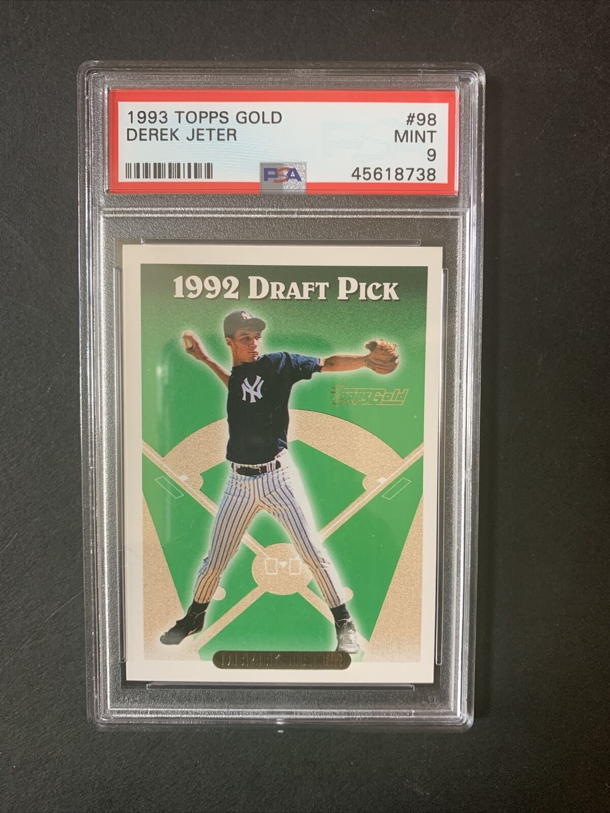 1993 Topps #98 Derek Jeter Draft Pick Rookie Card PSA 9 MINT