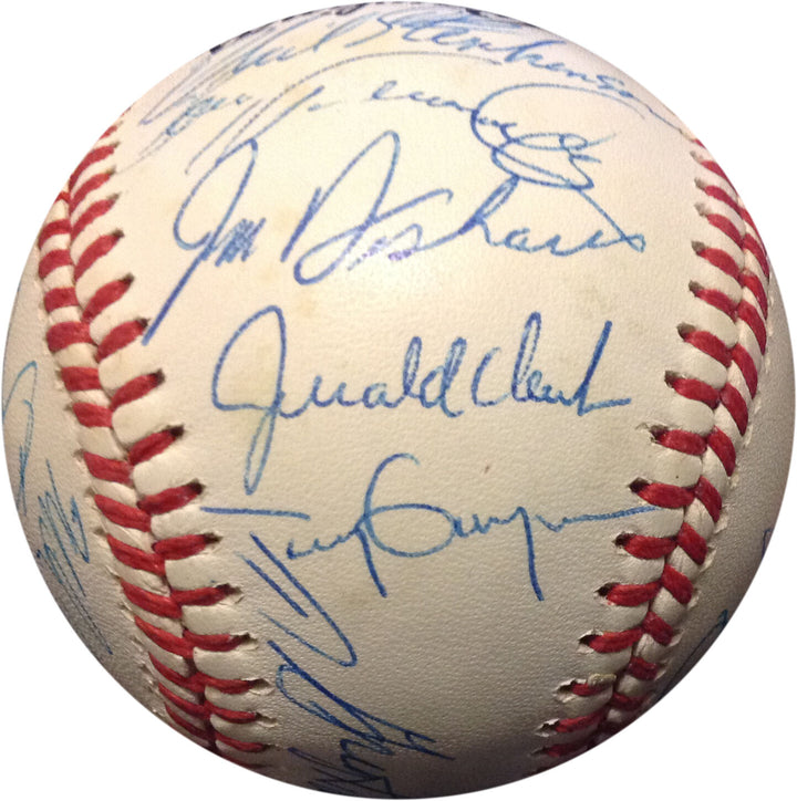 1992 San Diego Padres Team Signed NL Baseball 26 Autos Gwynn McGriff COA Image 9