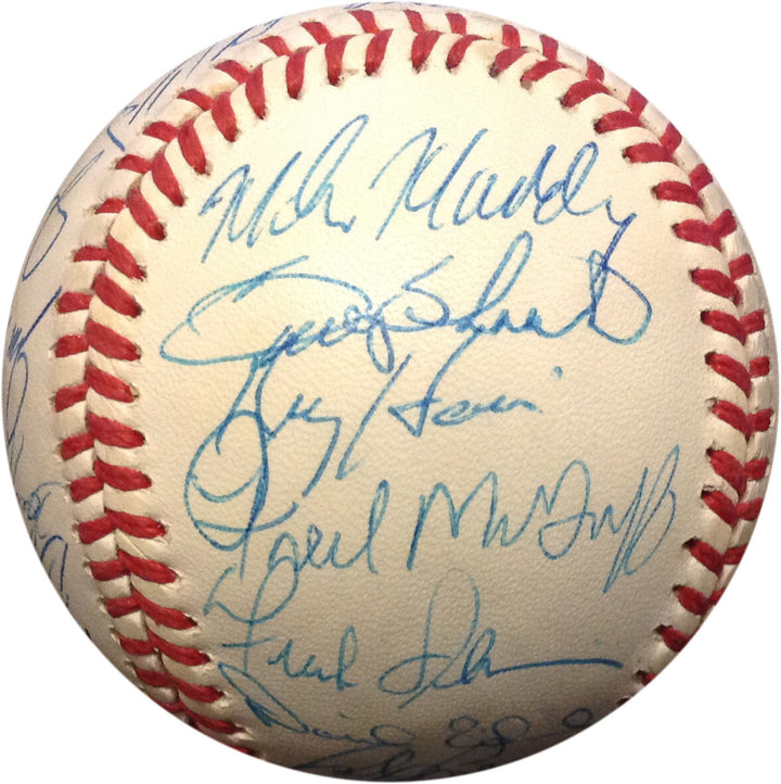 1992 San Diego Padres Team Signed NL Baseball 26 Autos Gwynn McGriff COA Image 15