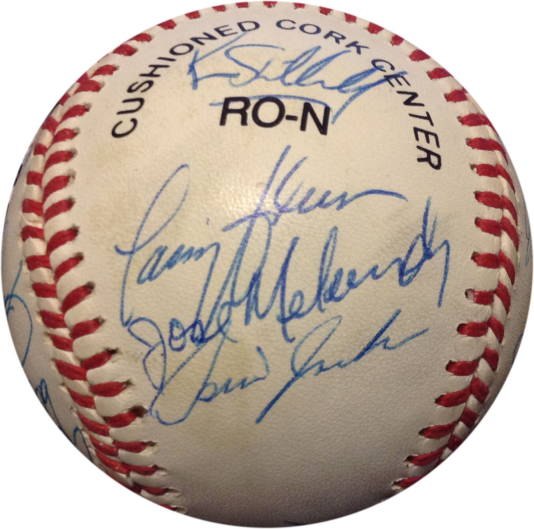 1992 San Diego Padres Team Signed NL Baseball 26 Autos Gwynn McGriff COA Image 16