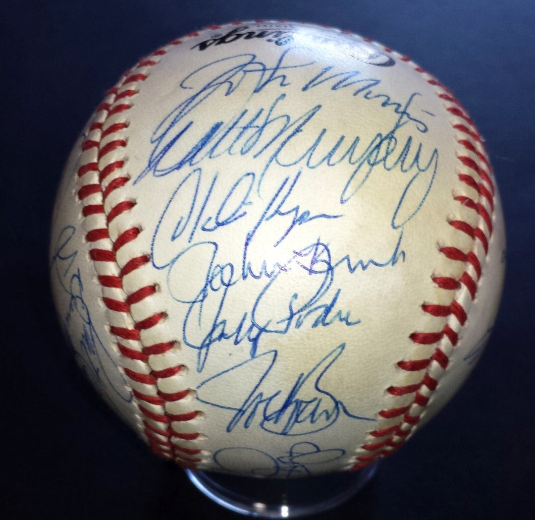 Philadelphia Phillies 1991 Team Signed ONL Baseball COA Murphy Dykstra Kruk etc Image 5