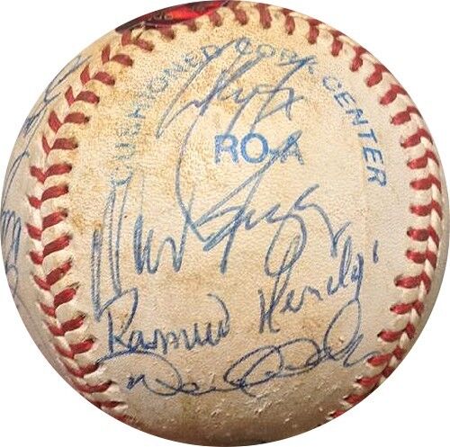 1997 Yankees Team Signed Baseball  Derek Jeter Rivera posada pettitte auto  PSA Image 4