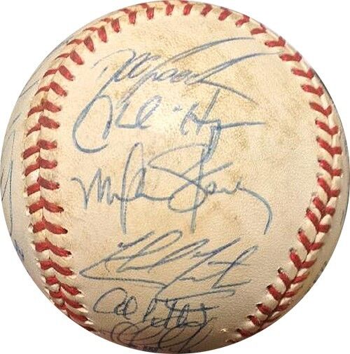 1997 Yankees Team Signed Baseball  Derek Jeter Rivera posada pettitte auto  PSA Image 5