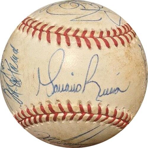 1997 Yankees Team Signed Baseball  Derek Jeter Rivera posada pettitte auto  PSA Image 7