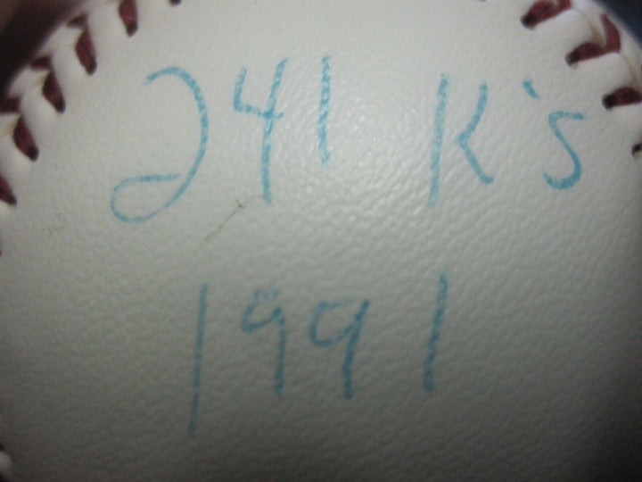 David Cone Signed Official Mets NL Baseball 241 K's 1991 Autograph CBM COA Image 7
