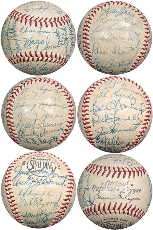 1957 Philadelphia Phillies Team Signed NL Giles Baseball 30 Autos Ashburn COA Image 4