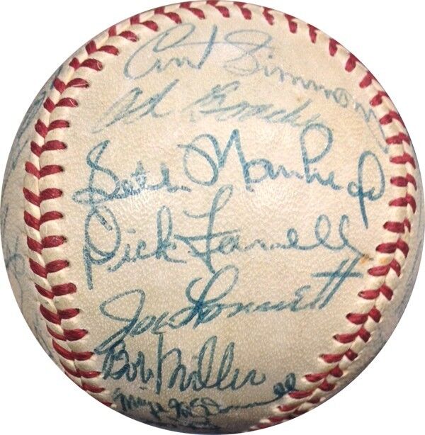 1957 Philadelphia Phillies Team Signed NL Giles Baseball 30 Autos Ashburn COA Image 7