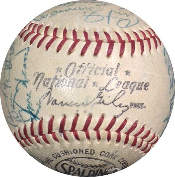 1957 Philadelphia Phillies Team Signed NL Giles Baseball 30 Autos Ashburn COA Image 10