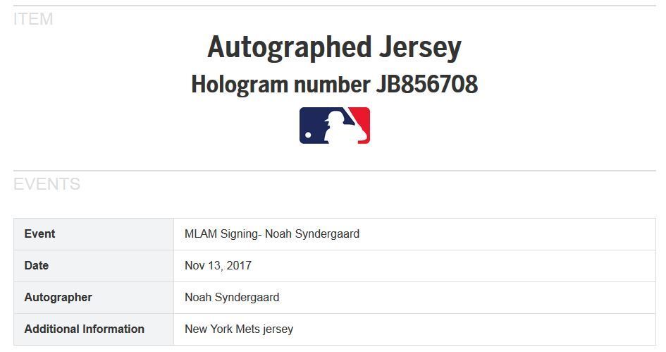 Noah Syndergaard signed Mets salute service jersey auto ins THOR USA MLB  holo - Cardboard Memories