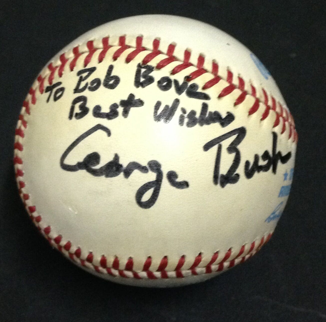 George HW Bush president Signed official AL baseball auto INS CBM COA Image 4