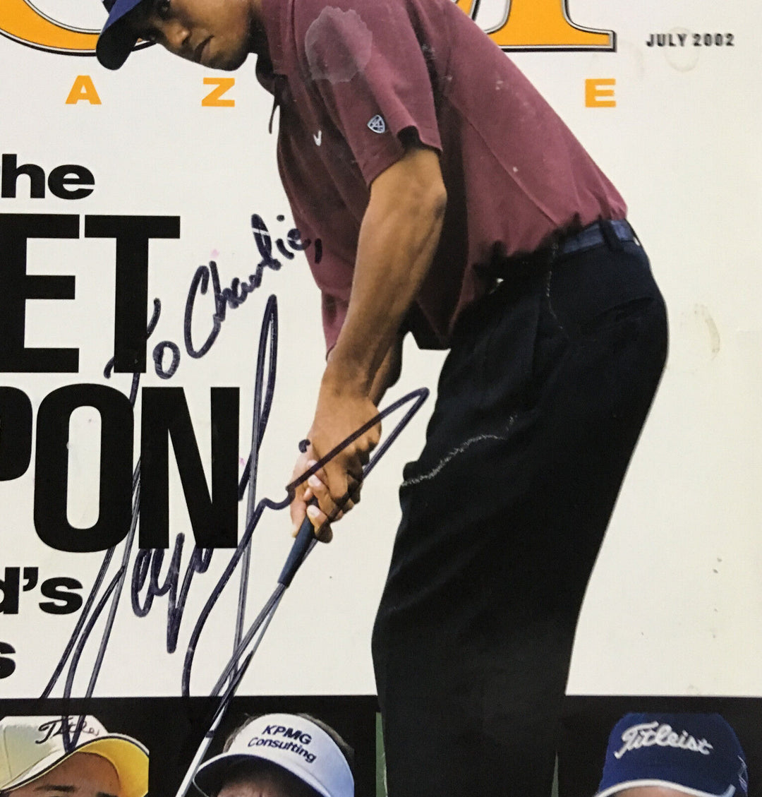 Sergio Garcia  signed July 2002 Golf Magazine to Charlie autograph CBM COA Image 4