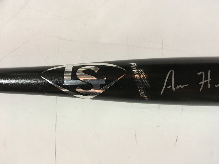 Aaron Hicks Yankees signed game model LS baseball bat mint autograph Steiner COA Image 8