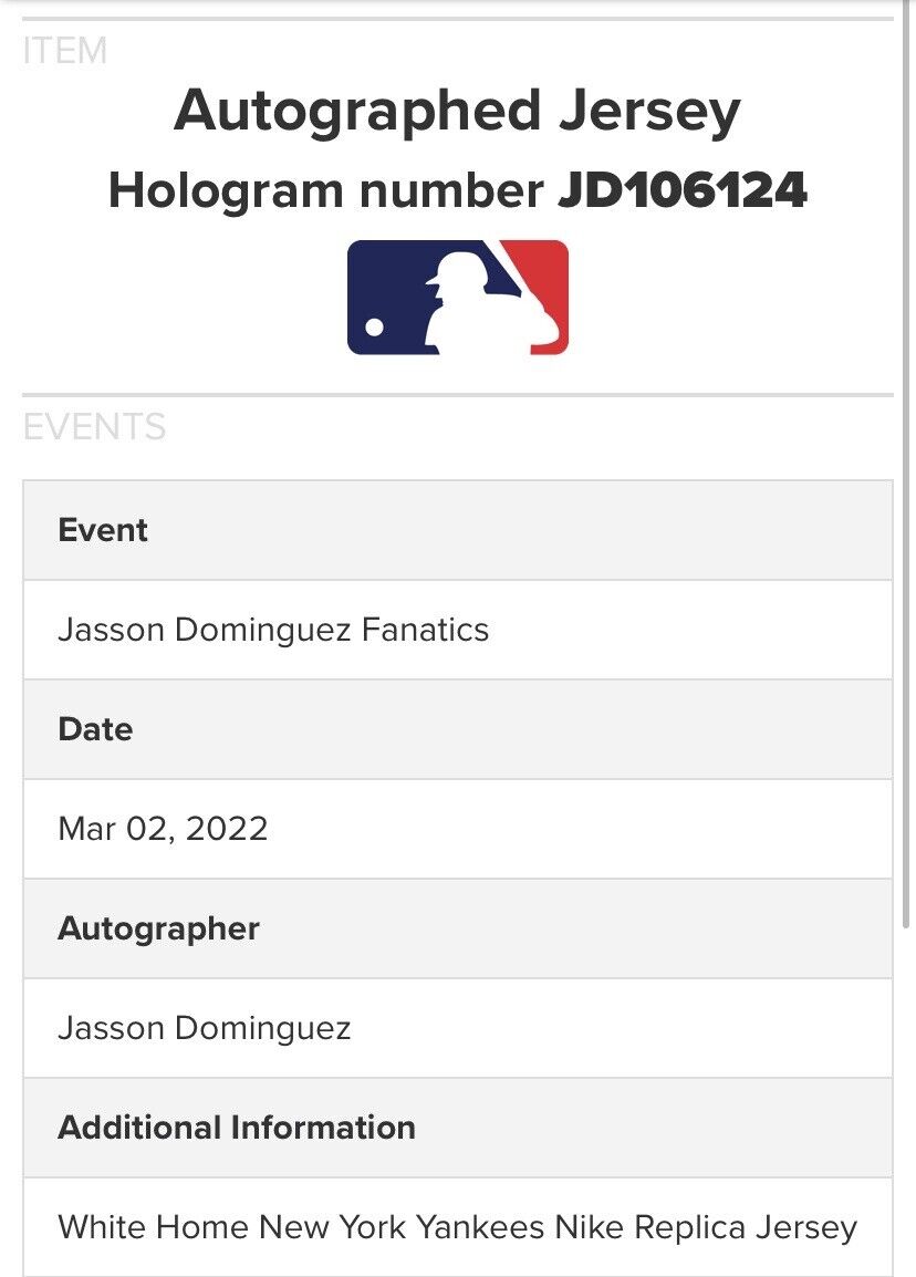 Jasson Dominguez Signed Nike Yankees Home Jersey Auto Fanatics