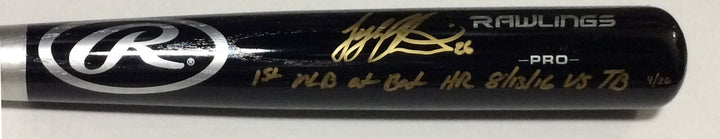 Tyler Austin Signed baseball bat rookie autograph YANKEES 1st HR Steiner LE 26 Image 9