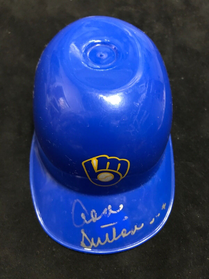 Don Sutton signed Baseball 5 3/4" Mini Helmet Brewers Hof Autograph CBM Holo COA Image 3