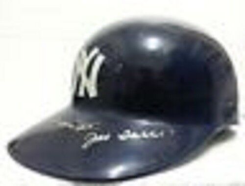 Phil Rizzuto, Joe Torre, Eddie Layton Signed Replica Helmet - NY Yankees  JSA Image 6