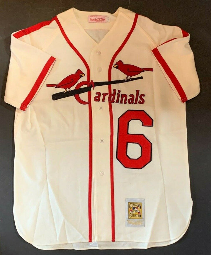 Stan Musial Signed Authentic 1944 Mitchell & Ness Cardinals Jersey MLB Holo COA Image 4