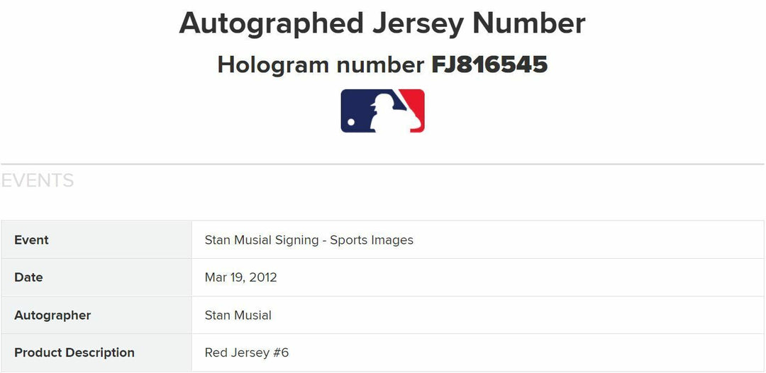 Stan Musial Signed Authentic 1944 Mitchell & Ness Cardinals Jersey MLB Holo COA Image 11