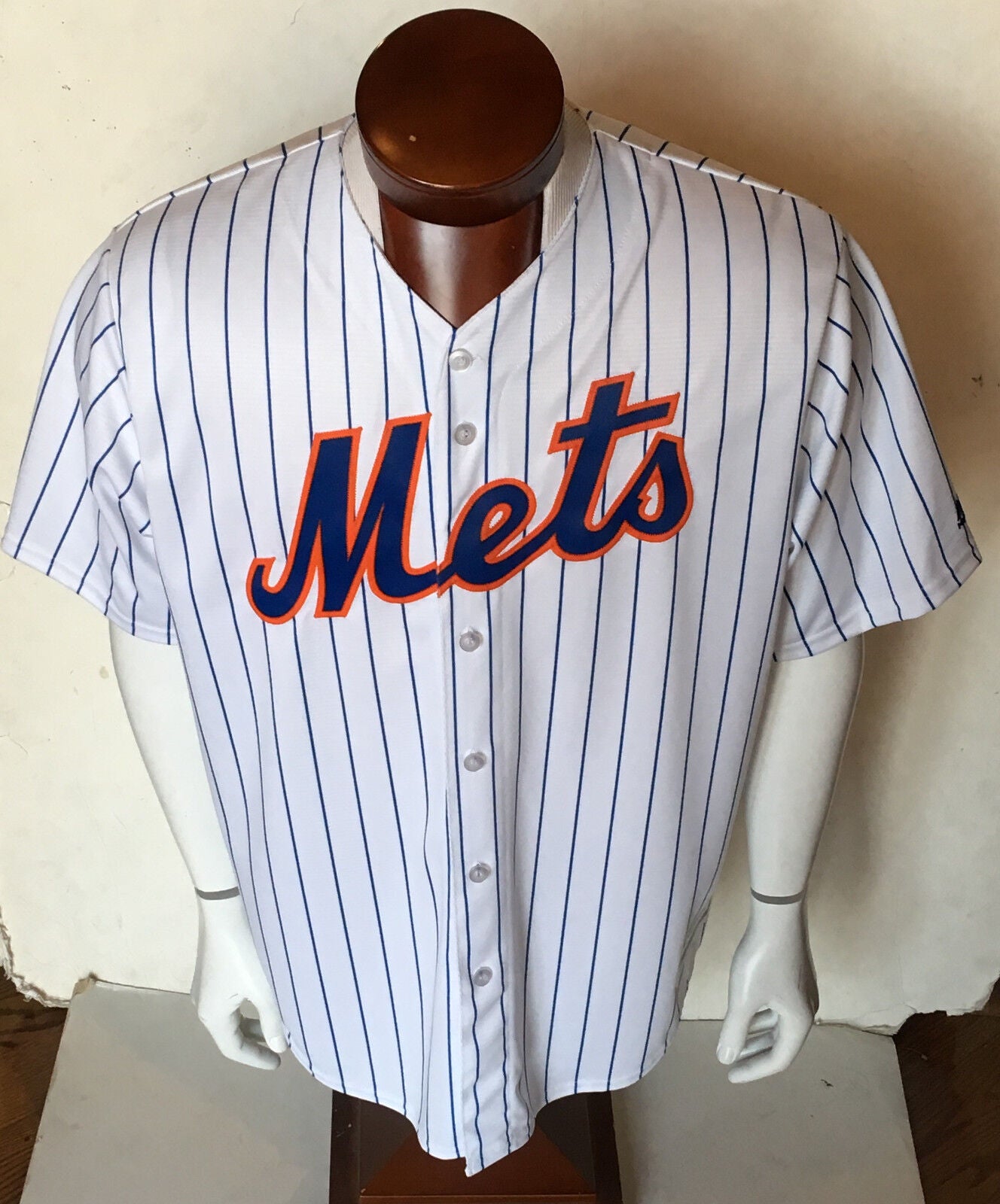 Noah Syndegaard New York Mets Cool Base White /Pinstripes Jersey