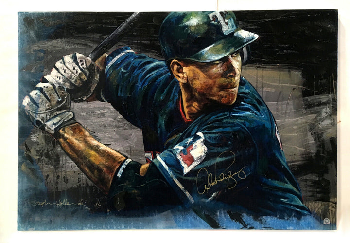 Alex Rodriguez signed Stephen Holland Framed Painted Canvas MLB Holo COA /57 Image 3