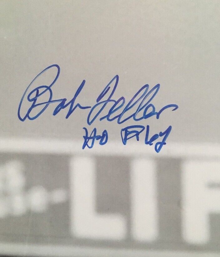 Bob Feller Signed 8x10 Cleveland Indians Baseball Photo BAS