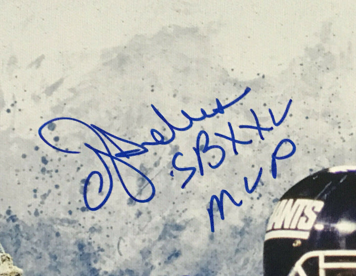 Giants SB MVPs signed INS 16x20 photo Eli Manning Simms auto framed Steiner Image 5