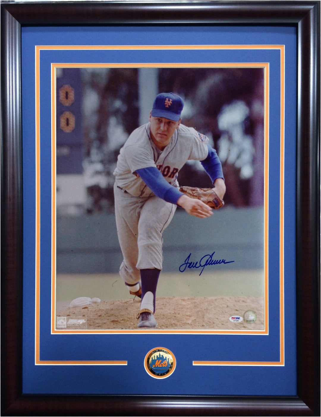 Tom Seaver signed 16x20 photo framed Mets coin mint autograph HOF PSA / DNA COA Image 6
