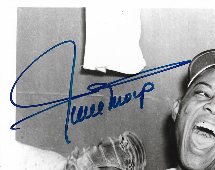 Willie Mays Leo Durocher Giants signed 8x10 photo framed 2 Mint Auto HOF JSA  Image 3