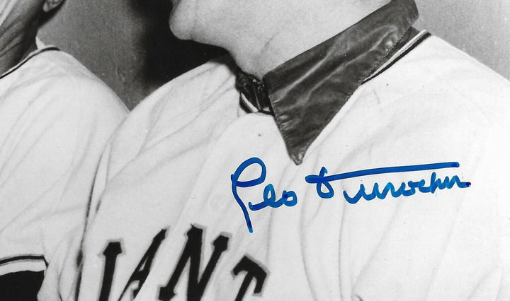 Willie Mays Leo Durocher Giants signed 8x10 photo framed 2 Mint Auto HOF JSA  Image 4