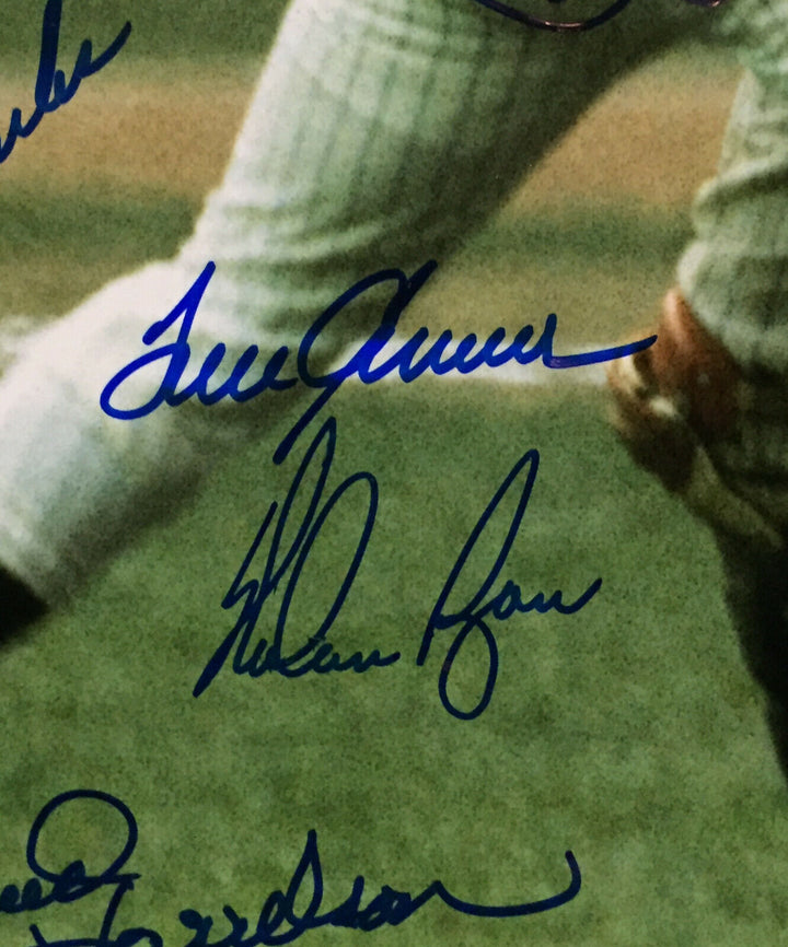 1969 NY Mets WS Team signed 16x20 Photo Framed 19 Auto Nolan Ryan Tom Seaver PSA Image 2